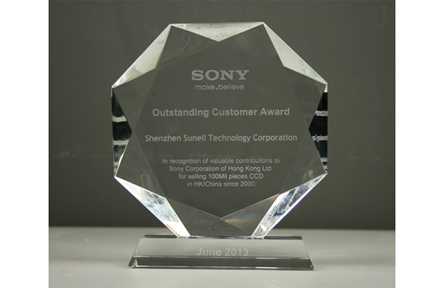 Выволен «Выдающийся клиент Award» от Sony
