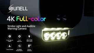Sunell 4k полноцветный стробоскоп и звуковая сигнальная камера